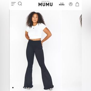 Show me your MUMU bell bottoms. Black size L Large regular - New with tags